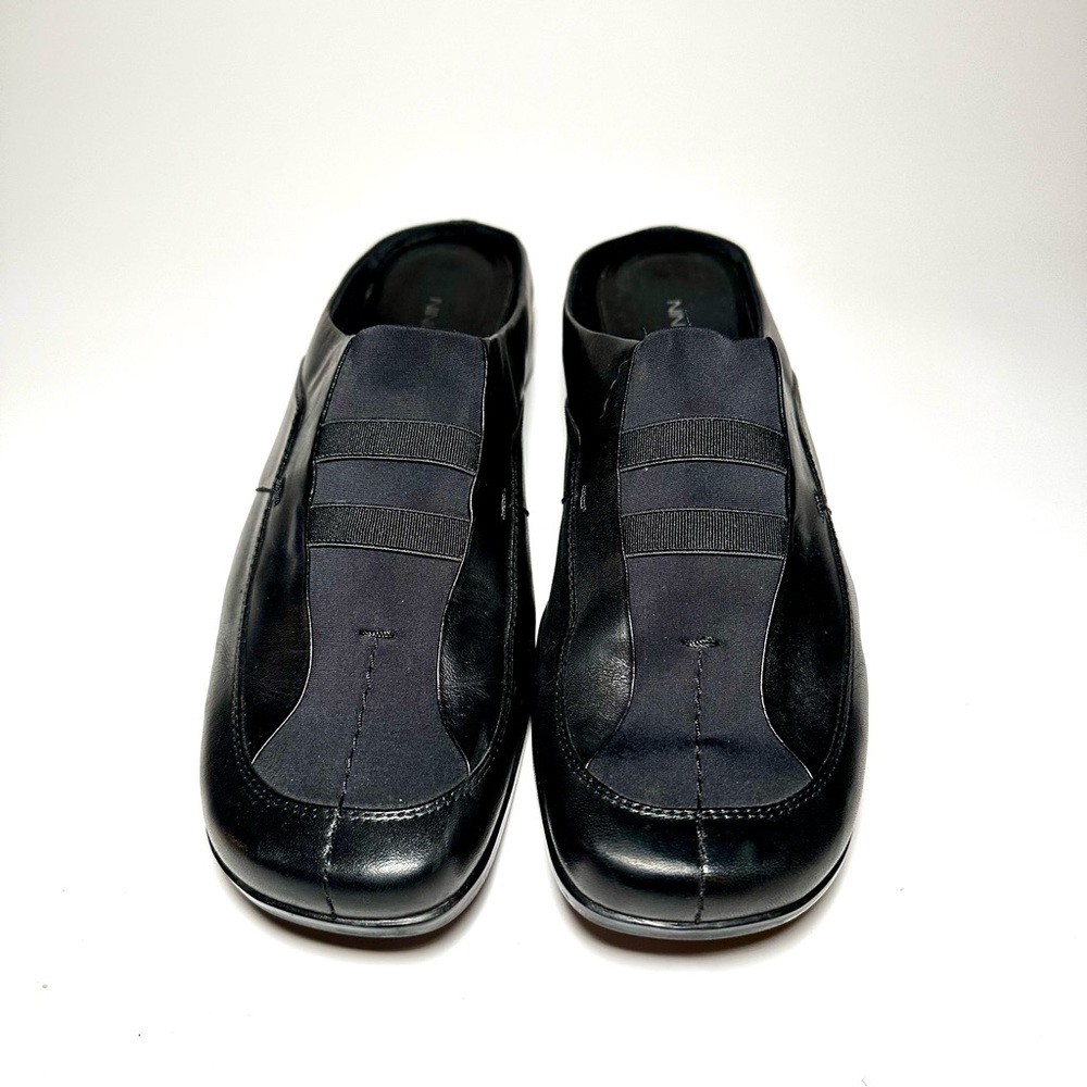 Nine West Women’s Renny Black Leather Slip On Mules Shoes. Size 9… - Picture 2 of 8